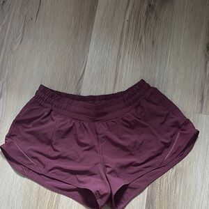 lululemon red merlot shorts
